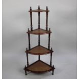 A Modern Reproduction Four Tier Corner Whatnot, 105cms High