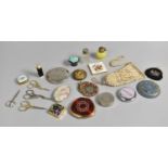 A Collection of Various Curios to include Powder Compacts, Scent Bottle, Beadwork Purses Etc