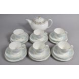 Collection of Wedgwood Wyndham trios together with a Wedgwood Colchester teapot.