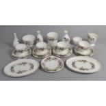 A Collection of Wedgwood Hathaway Rose China to include Four Cups and Saucers, Five Side Plates,