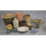 A Collection of Various Ceramics and Stoneware to include Irish Porcelain, Hot Water Jug, Planters