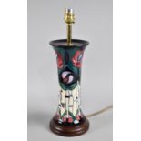 A Moorcroft Table Lamp, No Shade, 37cms high