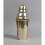 A Mid 20th Century Silver Plated Cocktail Shaker, Engraved "From BAC Flt RAF Bicester 1942", 21cms