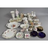 A Collection of Various Ceramics and Glassware to include Various Small Lidded Boxes Comprising