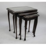 A Mid/Late 20th century Nest of Three Tables, 65cms Wide