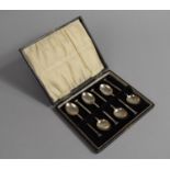 A Cased Set of Six Silver Teaspoons, Birmingham Hallmark