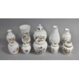 A Collection of Wedgwood, Aynsley, Royal Worcester, Coalport, Royal Crown Derby vases and ginger