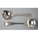 A Pair of Georgian Silver Ladles, London 1819, 110gms