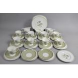 A Susie Cooper Catina tea set, comprising of 9 trios together with side plates, cake plates, jug