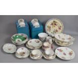 A Collection of Various China to include Two Boxed Coalport Beakers, Coalport Junetime Handled Dish,