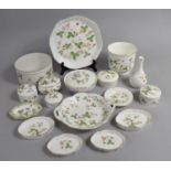 A Tray Containing Collection of Wedgwood Wild Strawberry to include Pin Dishes, Ashtray, Lidded