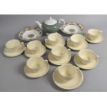 A Collection of Six Wedgwood Patrician Teacups and Saucers, Wedgwood Teacups and Columbia Pattern