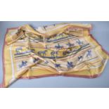 A Ladies Silk Scarf, Pattern Loosely Based on Hermes Sequences, Unsigned
