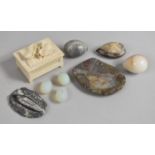 A Collection of Polished Stone Items, box AF