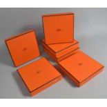 A Collection of Six Empty Hermes Boxes, 19.5cms Square