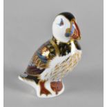 A Royal Crown Derby Puffin Paperweight, Gold Button