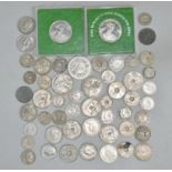 A Collection of Various Silver and Plated Coinage to Comprise Early 20th Century French Coins,