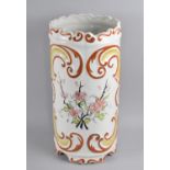 A Continental Glazed Ceramic Stick Stand, 43cms High