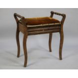 A Late 19th Century Piano Stool with Hinged Lid Revealing Store, 25cm wide