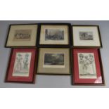 A Collection of Various 19th Century and Later Framed Engravings to include Hogarth Llyn Idwal,