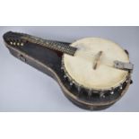 A Cased Vintage Eight String Banjolele