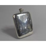 A Silver Plated Hip Flask, 175gms