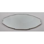 A Shaped Bevel Cut Trim Wall Mirror, 56cm x 30cm