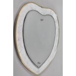 A Heart Shaped Wall Mirror, 42x39cm