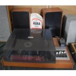 An Alba Stereophonic Model 852 Turntable and Speakers