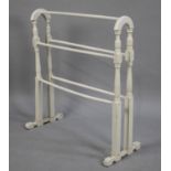 An Edwardian White Painted Towel Rail