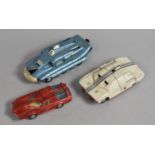 Three Play Worn Dinky Toy Vehicles, "Spectrum Patrol Car", "Maximum Security Vehicle" and "