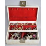 A Jewellery Box and Contents to Comprise Earrings, Necklaces, etc