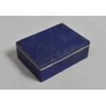 A Lapis Lazuli Type Snuff or Pill Box of Rectangular Form, 5cm wide