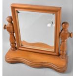 A Modern Pine Swing Dressing Table Mirror, 46cm wide