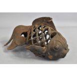 A Cast Metal Study of a Goldfish with Pierced Body and Loop Mount, 32cms Wide