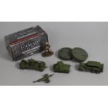 A Small Collection of Diecast Army Vehicles Together with a Boxed Corgi Forward March Handpainted