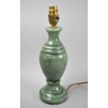 A Modern BHF Jade Effect Vase Shaped Table Lamp