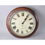 A Vintage Circular Wall Clock with White Enamel Dial Inscribed Garrad, 38cm Diameter