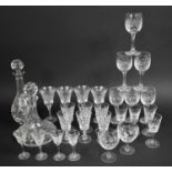 A Collection of Various Cut Glass Drinking Glasses to comprise Examples by royal Brierley, Waterford