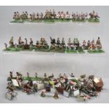 A Collection of Painted Metal Soldier Figures, British Cavalry and Footmen