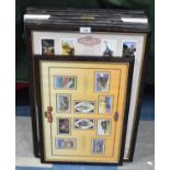 A Collection of Framed Castella Cigar Cards in Sets