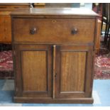 A 19th Century Oak Secretaire Base with Pull Out Fitted Drawer, 89cm wide
