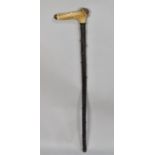 A Vintage Bone Handled Walking Stick