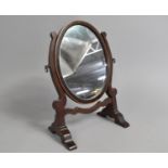 An Edwardian Small Mahogany Swing Dressing Table Mirror, 29cms High