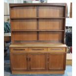 A 1970's G Plan Dresser with Three Drawers and Raised Plate Rack, 142cm wide