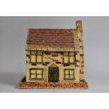 A Studio Pottery Study of a Brick House on Stand, Some Condition Issues, 24x16.5x24cm High