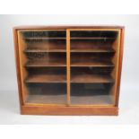 A 20th Century Glazed Stationery Cabinet with Fitted Interior and Sliding Doors, 100cm wide and 90cm