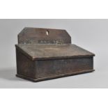 An Early 19th Century Oak Candle Box, 32.5cms Wide