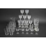 A Collection of Various 19th Century and Contemporary Etched Glass to include Lemonade Set, Vase,