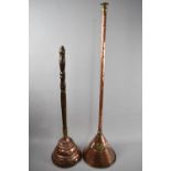 Two Late 19th/Early 20th Century Copper Possers, One with Turned Wooden handle